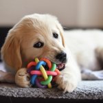 Golden Retriever Chewing