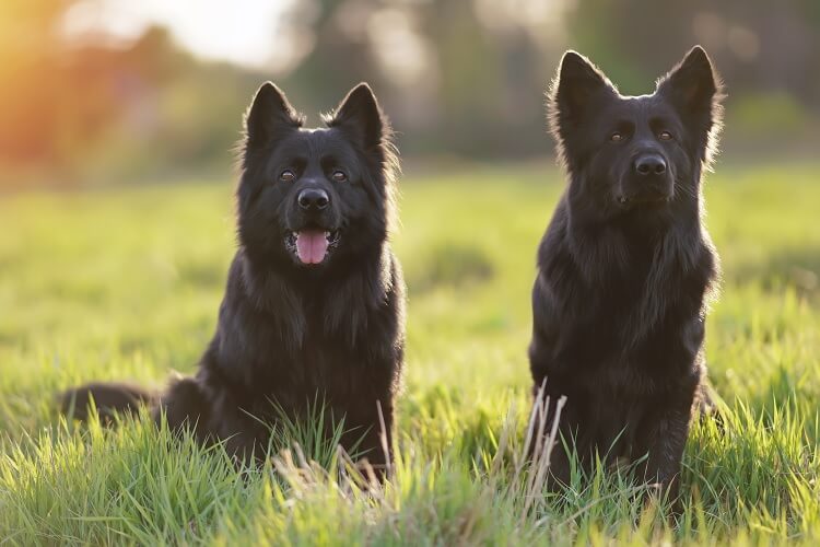 Black Long Haired German Shepherd