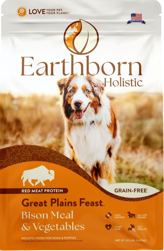 Earthborn Holistic Great Plains Feast Bison Meal & Vegetables Grain-Free Dry Dog Food