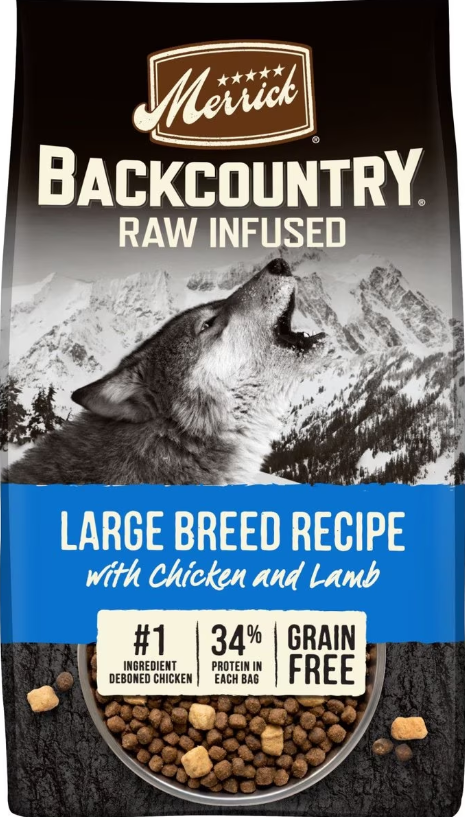 Merrick Backcountry Raw Infused Large Breed Recipe with Chicken and Lamb
