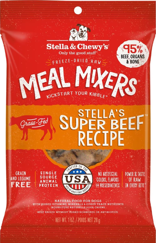 Stella & Chewy’s Super Beef Meal Mixers Freeze-Dried Raw Dog Food